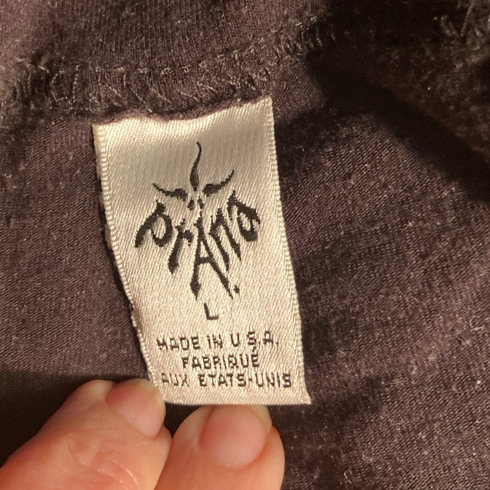 Prana black yoga pants with tattoo detailing on one leg - Picture 3 of 7